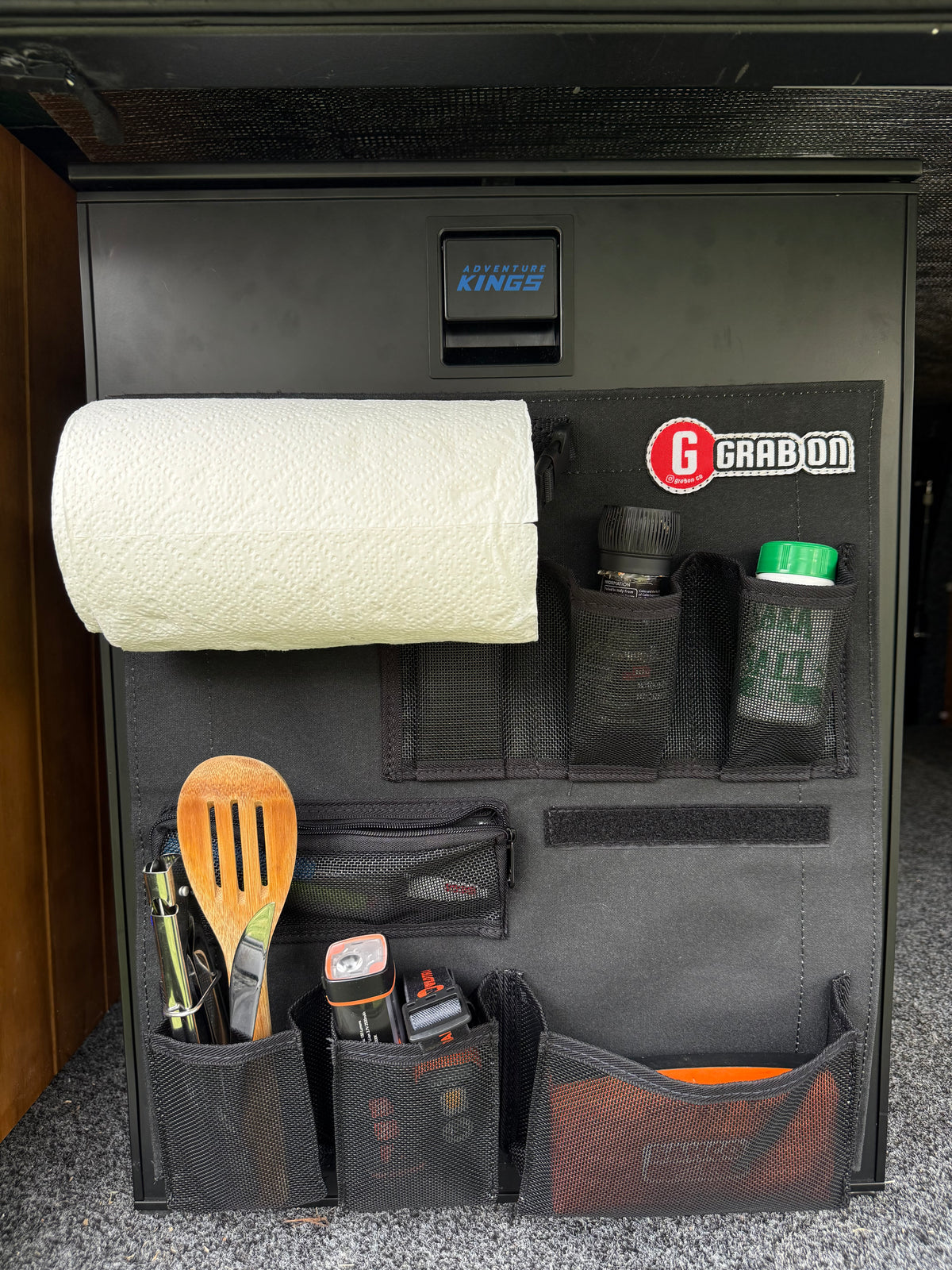 4WD Fridge Organiser Panel – Australian Made Velcro Storage Holder