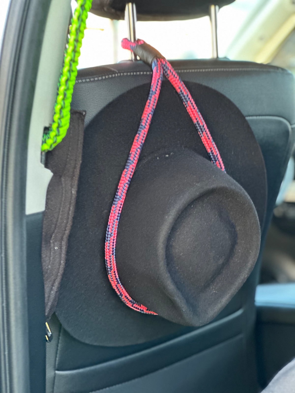 Paracord Headrest hat holder