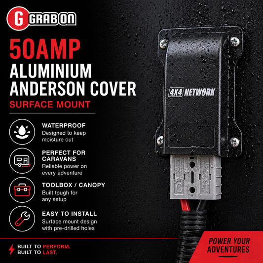 Single 50AMP Aluminium Anderson Cover Surface Mount 4x4 network