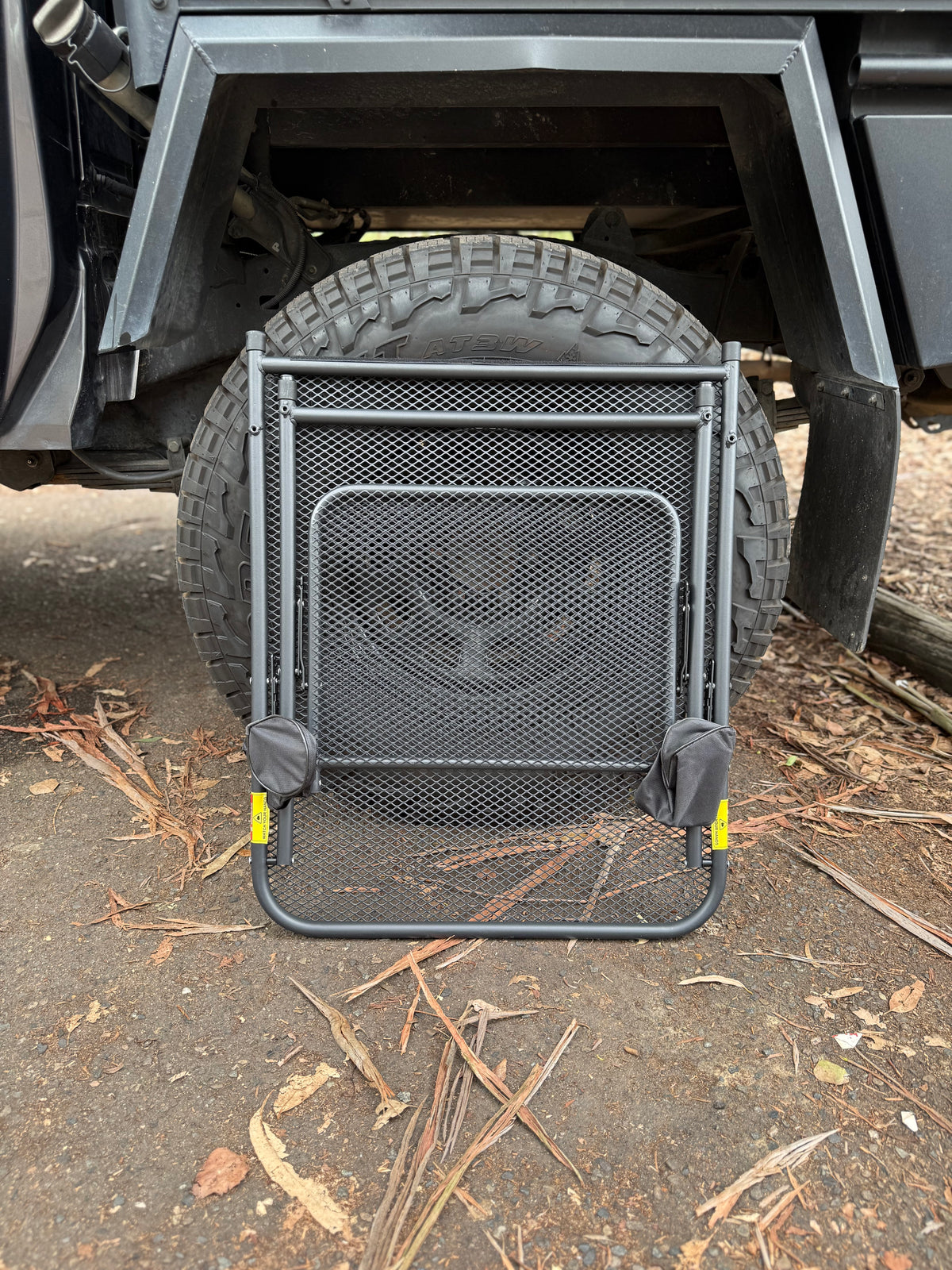 Heavy Duty Car 2 Table Mount – Adjustable & Foldable Tyre Camping Table (Black)