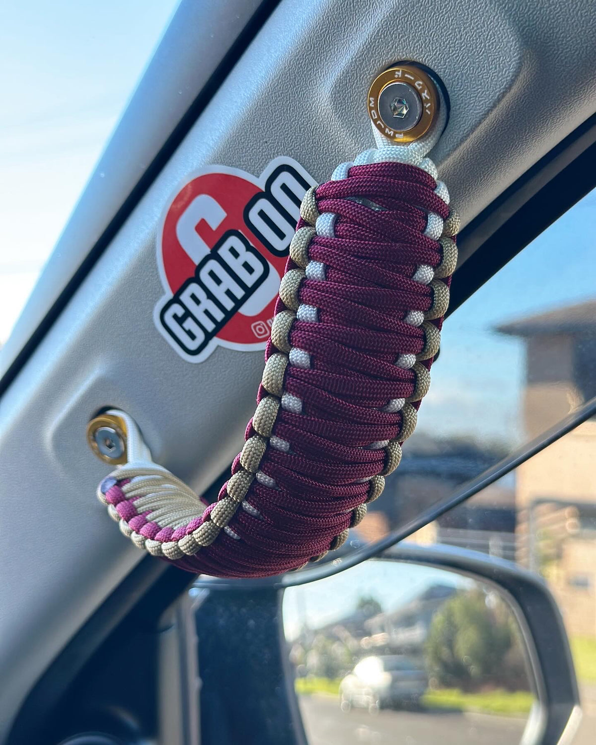 State of Origin Paracord Grab Handles with keyring  | NSW Blues & QLD Maroons 4WD Grip Handles