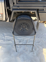 Heavy Duty Car Table Mount – Adjustable & Foldable Tyre Camping Table (Black)