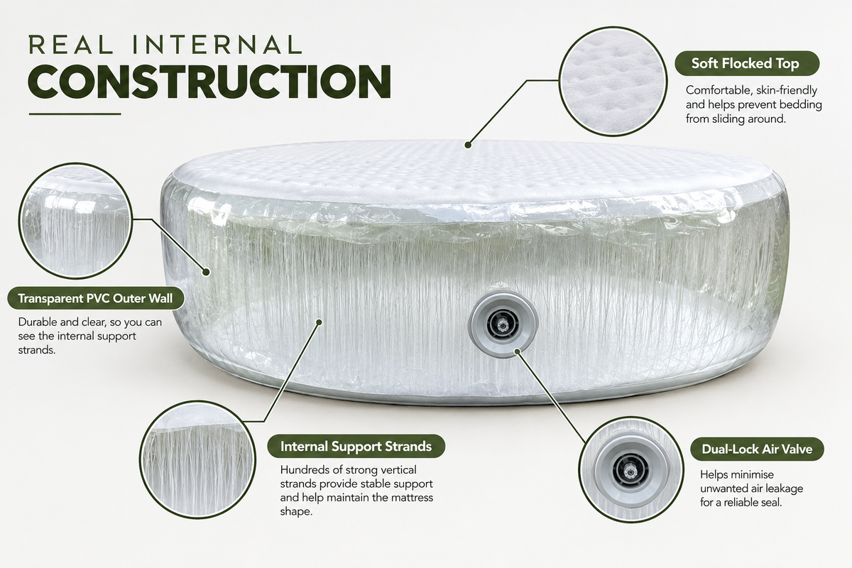 Double Inflatable Camping Mattress | 2 Person Air Bed