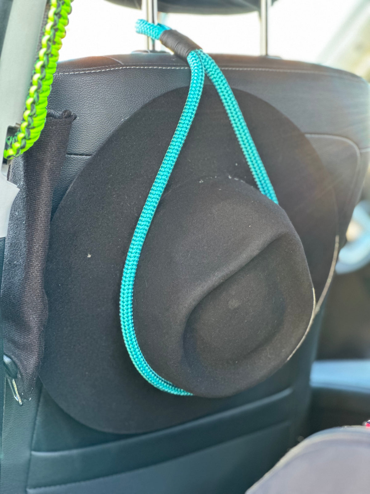 Paracord Headrest hat holder
