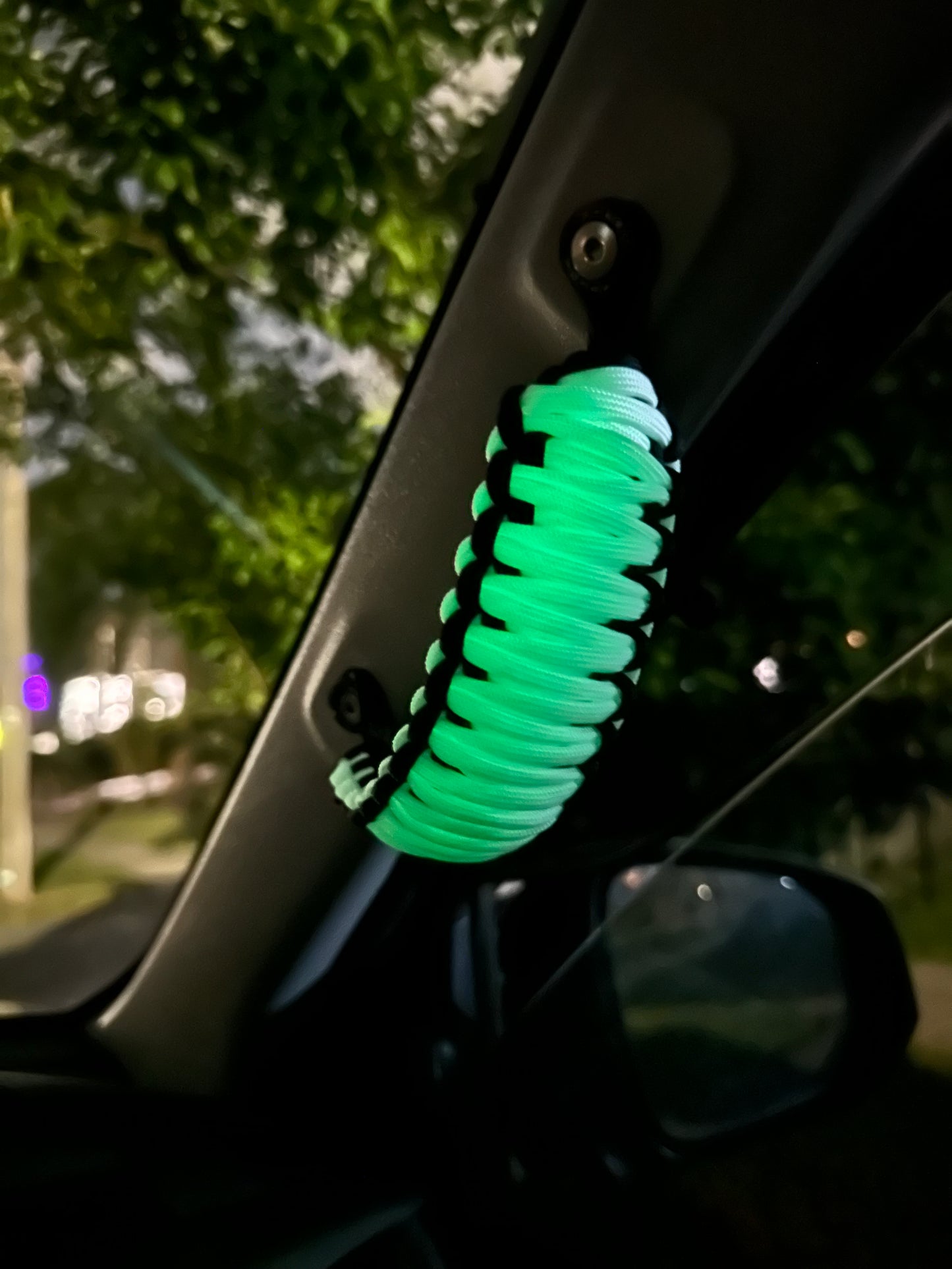 Glowing reflected Paracord Handles -  Pair