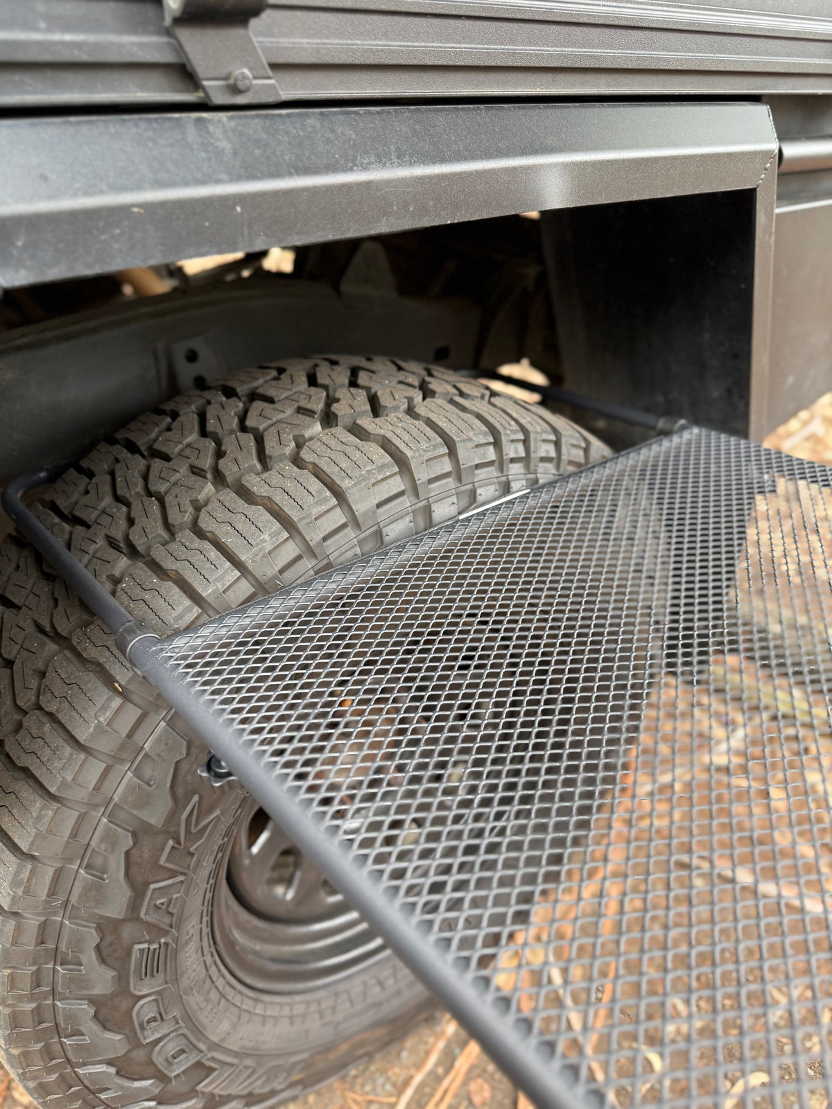 Heavy Duty Car 2 Table Mount – Adjustable & Foldable Tyre Camping Table (Black)