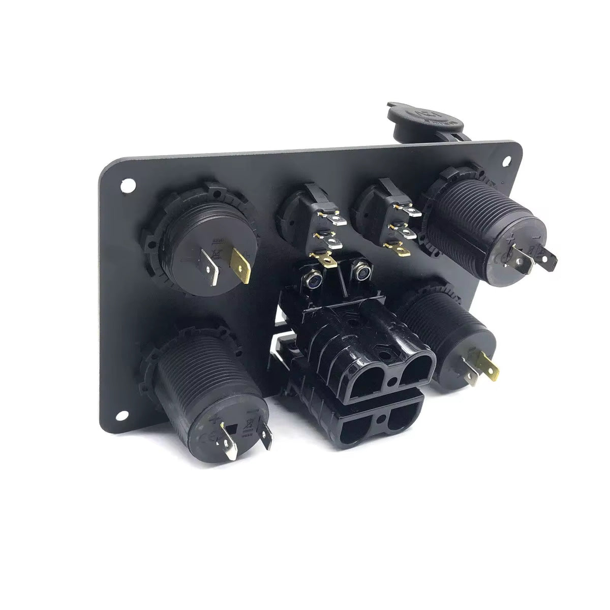 12V / 24V Waterproof Switch Panel with USB, Anderson Plug & Voltmeter caravan ￼